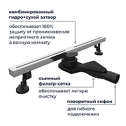 Душевой лоток RGW SDR 76215260-13 с решеткой цвет Сатин-2