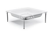 Стальной поддон для душа ВИЗ Antika 90x90 APS-91101 цвет Белая орхидея