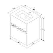 Тумба под раковину AM.PM Sense 60 M7BFUX0602WG подвесная цвет Белый глянец-8