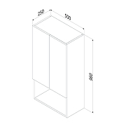 Подвесной шкаф AM.PM X-joy 50 M85CHX05021WG над стиральной машиной цвет Белый-9
