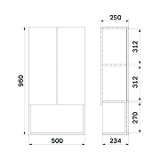 Подвесной шкаф AM.PM X-joy 50 M85CHX05021WG над стиральной машиной цвет Белый-10