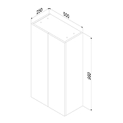 Подвесной шкаф AM.PM X-joy 50 M85CHX0502WG над стиральной машиной цвет Белый-9