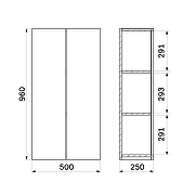 Подвесной шкаф AM.PM X-joy 50 M85CHX0502WG над стиральной машиной цвет Белый-10