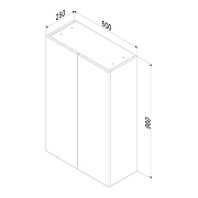 Подвесной шкаф AM.PM X-joy 60 M85CHX0602WG над стиральной машиной цвет Белый-9