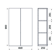 Подвесной шкаф AM.PM X-joy 60 M85CHX0602WG над стиральной машиной цвет Белый-10