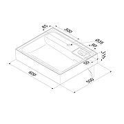 Раковина AM.PM X-joy 60 M85WCC0601WG050 на стиральную машину цвет Белый-7