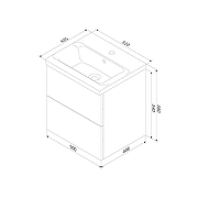 Тумба под раковину AM.PM Gem 50 M90FHX0502WG подвесная цвет Белый глянец-9
