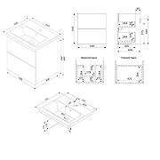 Тумба с раковиной AM.PM Gem 50 M90-FHX0502WG-WCC0502WG подвесная цвет Белый глянец-10