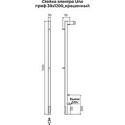 Электрический полотенцесушитель Terminus Уно 1200 4670078561978 цвет Черный матовый-2