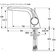 Смеситель для раковины Ideal Standard Melange A4287AA цвет Хром-2