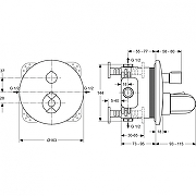 Смеситель для душа Ideal Standard Ceratherm 100 A4659AA с термостатом цвет Хром-2
