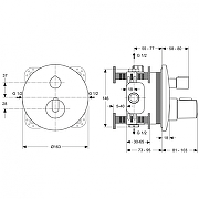 Смеситель для душа Ideal Standard Ceratherm 100 A4888AA с термостатом цвет Хром-4
