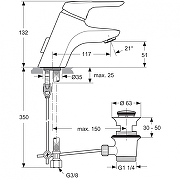 Смеситель для раковины Ideal Standard Ceramix Blue A5651AA цвет Хром-1