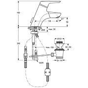 Смеситель для раковины Ideal Standard Ceramix Blue A5654AA цвет Хром-1