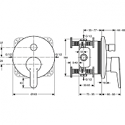 Смеситель для душа Ideal Standard Connect Blue A5802AA цвет Хром-1