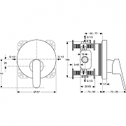 Смеситель для душа Ideal Standard Vito A6064AA цвет Хром-1