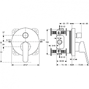 Смеситель для душа Ideal Standard Vito A6065AA цвет Хром-1