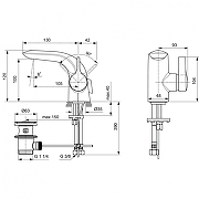 Смеситель для раковины Ideal Standard Melange A6117AA цвет Хром-6