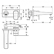 Смеситель для раковины Ideal Standard Tonic II A6334AA цвет Хром-5