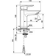 Смеситель для раковины Ideal Standard Tesi A6559AA цвет Хром-1