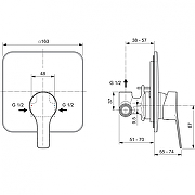 Смеситель для душа Ideal Standard Entella A6948AA цвет Хром-1