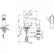 Смеситель для раковины Ideal Standard Connect Air A7008AA цвет Хром-3