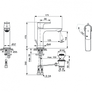 Смеситель для раковины Ideal Standard Connect Air A7013AA цвет Хром-3