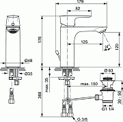 Смеситель для раковины Ideal Standard Connect Air A7053AA цвет Хром-4
