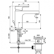 Смеситель для раковины Ideal Standard Edge A7104AA цвет Хром-6