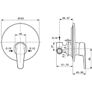 Смеситель для душа Ideal Standard Cerafine O A7192AA цвет Хром-3