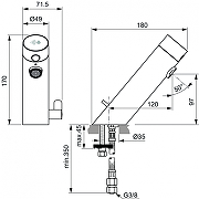Смеситель для раковины Ideal Standard Sensorflow New A7559AA цвет Хром-5