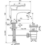 Смеситель для раковины Ideal Standard Dot 2.0 BC321AA цвет Хром-1