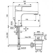 Смеситель для раковины Ideal Standard Cerafine D BC684AA цвет Хром-1