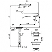 Смеситель для раковины Ideal Standard Ceraplan BD216AA цвет Хром-4