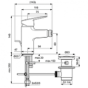 Смеситель для биде Ideal Standard Ceraplan BD248AA цвет Хром-7