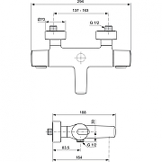 Смеситель для ванны Ideal Standard Ceratherm 100 A4624AA с термостатом цвет Хром-1