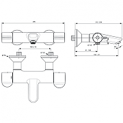 Смеситель для ванны Ideal Standard Ceraplus 2 A6873AA с термостатом цвет Хром-3
