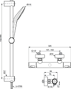 Смеситель для душа Ideal Standard Ceratherm T50 A7217AA с термостатом цвет Хром-1