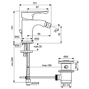 Смеситель для биде Ideal Standard Dot 2.0 BC323AA цвет Хром-1