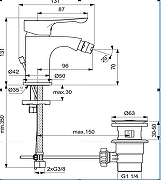 Смеситель для биде Ideal Standard Dot 2.0 BC324AA цвет Хром-1