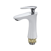 Смеситель для раковины G-Lauf LOT LOT1-A010PW цвет Белый матовый Хром-1