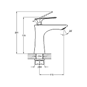 Смеситель для раковины G-Lauf LOT LOT1-A010PW цвет Белый матовый Хром-2
