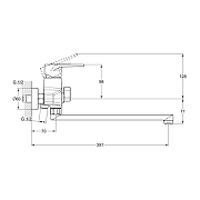 Смеситель для ванны G-Lauf ZIG ZIG7-A166 универсальный цвет Хром-2