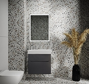 Тумба под раковину Raval Brik 65 Wel.01.100/P/W/RL подвесная цвет Антрацит-6