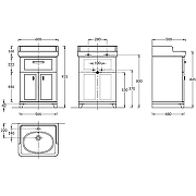 Тумба под раковину Kerama Marazzi Pompei 60 PO.M.60.1\WHT Белая глянцевая-4