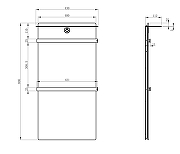 Электрический полотенцесушитель Wonzon & Woghand Stuttgart 43х80,6 R WW-A504G-GM с полкой цвет Темный графит-1