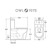 Унитаз компакт Owl 1975 Vind TOWLT190303 цвет Белый без бачка с сиденьем Микролифт-5