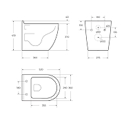 Унитаз BelBagno Senso-R BB017CHR подвесной цвет Белый без сиденья-3