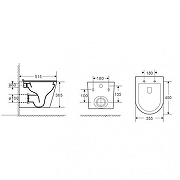 Унитаз Grossman Торнадо GR-4478MSQ подвесной цвет Белый матовый с сиденьем Микролифт-1
