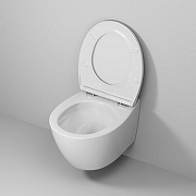 Унитаз Grossman Торнадо GR-4405SQ подвесной цвет Белый с сиденьем Микролифт-6